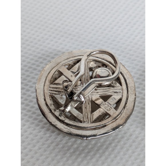 John Hardy Woven Sterling Clip Earrings - Picture 6 of 6